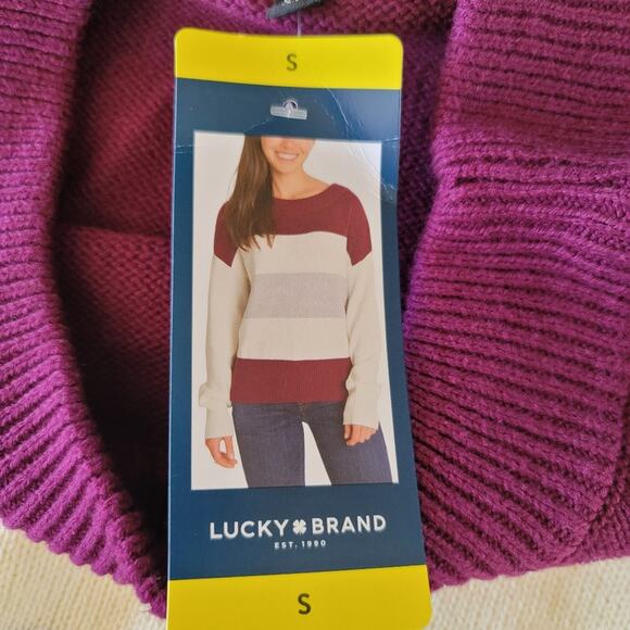 Lucky Brand Color Block Soft Cozy Sweater Size Small - Picture 4 of 7